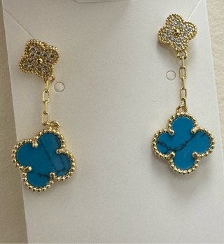 Lucky Dangle Stud Earrings