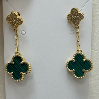 Lucky Dangle Stud Earrings