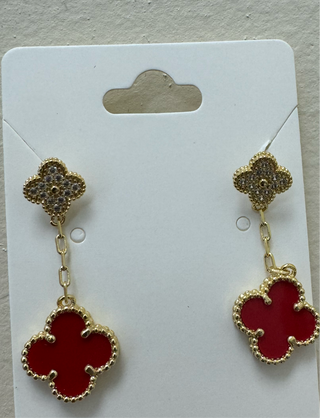 Lucky Dangle Stud Earrings