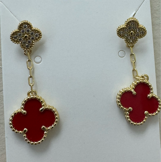 Lucky Dangle Stud Earrings