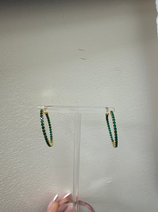 Emerald Hoops Medium